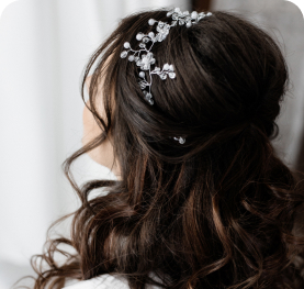 Modern hairstyle featuring layered cuts and textured waves