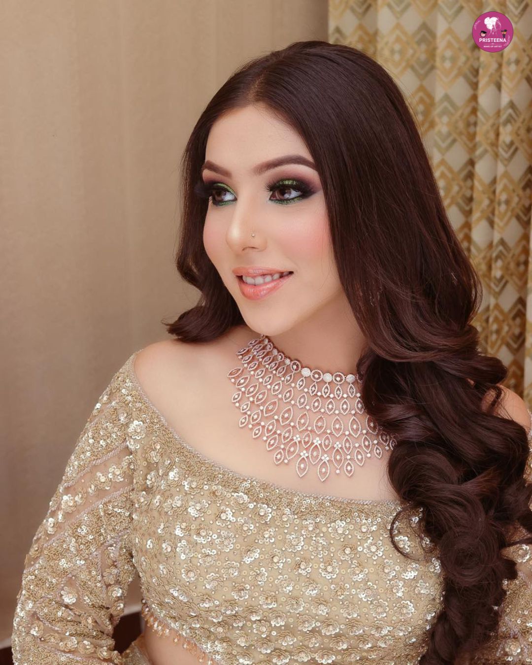 Affordable event makeup artist in UAE applying flawless makeup to a client before a special occasion