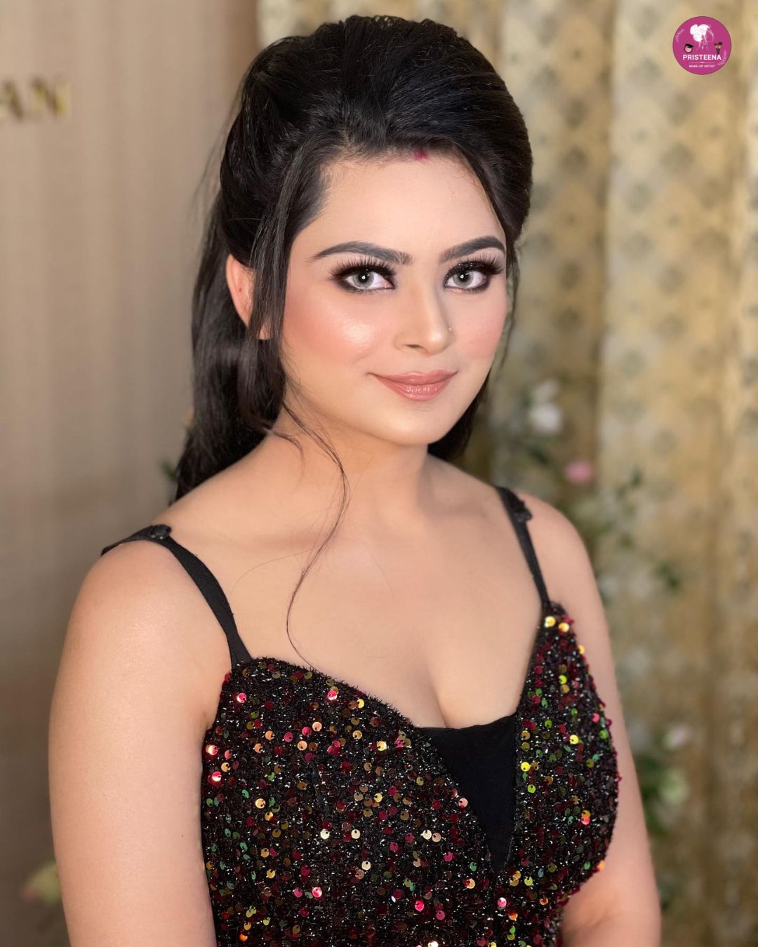 Affordable makeup artist in Dubai applying bridal makeup for a budget-friendly beauty makeover