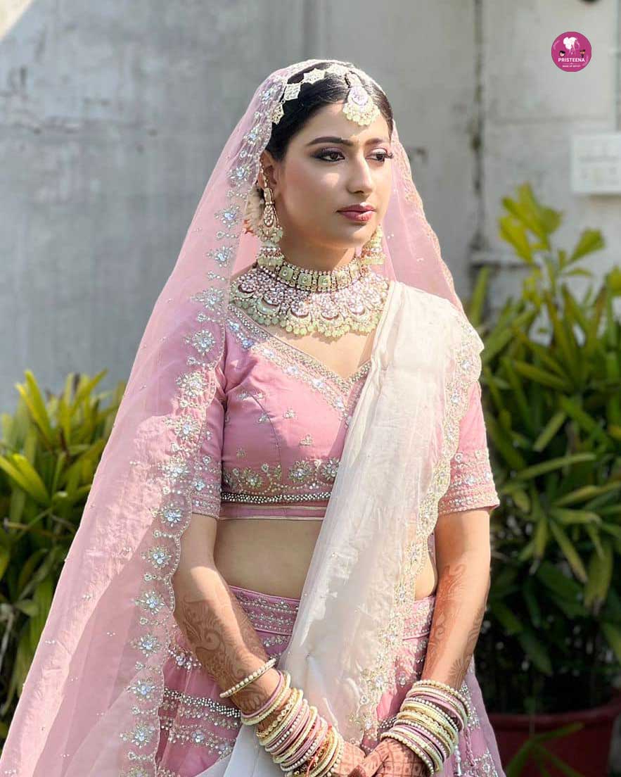 Beautiful Indian bridal dress with traditional embroidery and intricate details