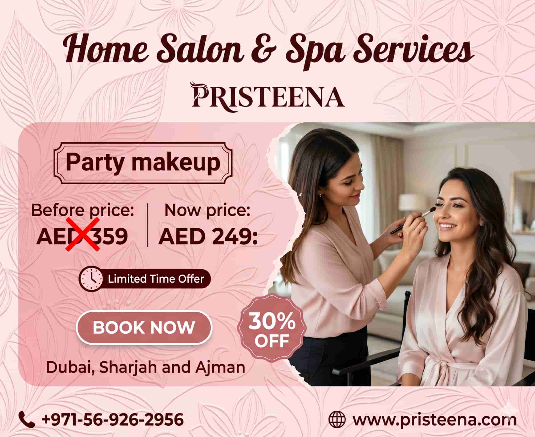 Special party makeup offer with glamorous look